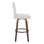 Hank 30 Walnut Wood Light Grey Contemporary Barstools (Set of 2) 15 Hank 30 Walnut Wood Light Grey Contemporary Barstools (Set of 2)