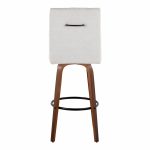Hank 30 Walnut Wood Light Grey Contemporary Barstools (Set of 2) 17 Hank 30 Walnut Wood Light Grey Contemporary Barstools (Set of 2)