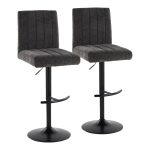Hank Black Metal Adjustable Contemporary Barstool (Set of 2) 13 Hank Black Metal Adjustable Contemporary Barstool (Set of 2)