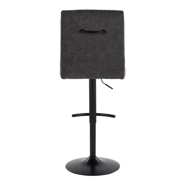 Hank Black Metal Adjustable Contemporary Barstool Set of 2 6