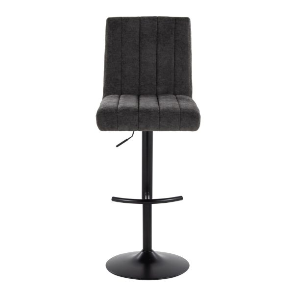 Hank Black Metal Adjustable Contemporary Barstool Set of 2 7