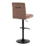 Hank Brown Fabric Black Metal Contemporary Adjustable Barstools (Set of 2) 16 Hank Brown Fabric Black Metal Contemporary Adjustable Barstools (Set of 2)