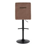 Hank Brown Fabric Black Metal Contemporary Adjustable Barstools (Set of 2) 17 Hank Brown Fabric Black Metal Contemporary Adjustable Barstools (Set of 2)