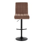 Hank Brown Fabric Black Metal Contemporary Adjustable Barstools (Set of 2) 18 Hank Brown Fabric Black Metal Contemporary Adjustable Barstools (Set of 2)