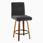 Hank Contemporary Swivel Counter Stool Walnut and Black (Set of 2) (Set of 2) 14 Hank Contemporary Swivel Counter Stool Walnut and Black (Set of 2) (Set of 2)