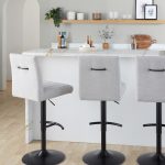 Hank Light Grey Contemporary Adjustable Barstools (Set of 2) 12 Hank Light Grey Contemporary Adjustable Barstools (Set of 2)