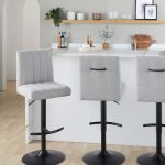 Hank Light Grey Contemporary Adjustable Barstools (Set of 2) 11 Hank Light Grey Contemporary Adjustable Barstools (Set of 2)