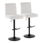 Hank Light Grey Contemporary Adjustable Barstools (Set of 2) 13 Hank Light Grey Contemporary Adjustable Barstools (Set of 2)