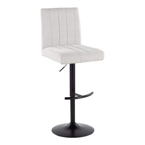 Hank Light Grey Contemporary Adjustable Barstools Set of 2 3