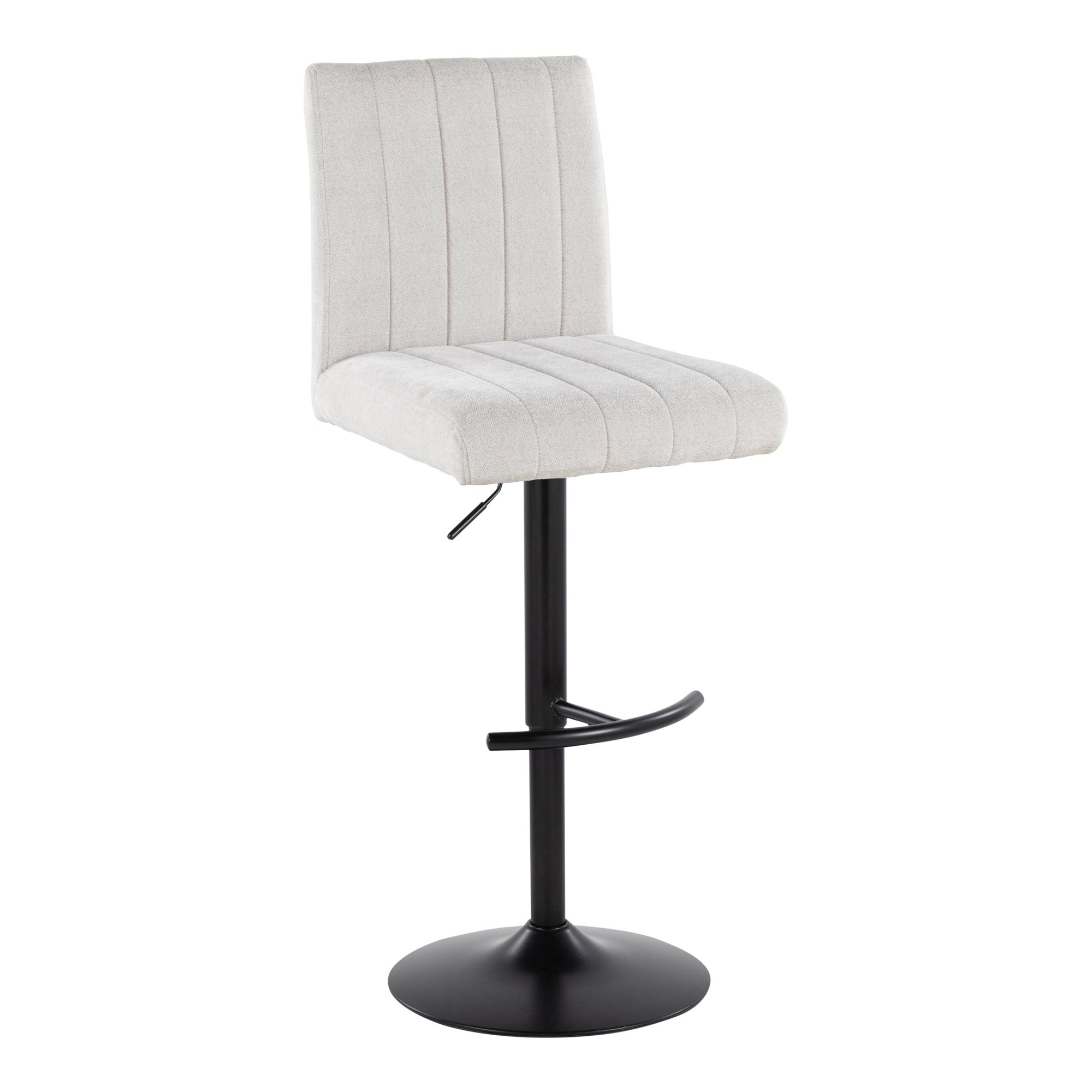 Hank Light Grey Contemporary Adjustable Barstools (Set of 2) 4 Hank Light Grey Contemporary Adjustable Barstools (Set of 2) - Image 4