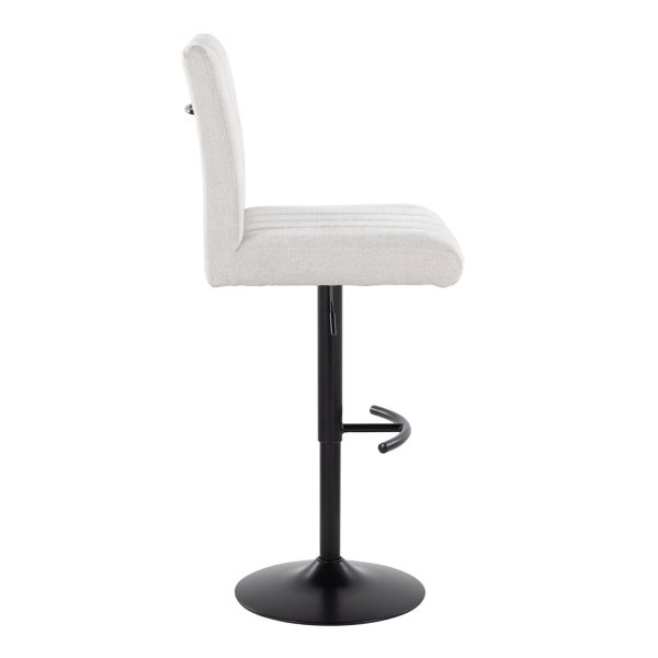 Hank Light Grey Contemporary Adjustable Barstools Set of 2 4