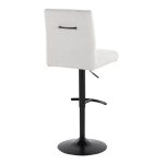 Hank Light Grey Contemporary Adjustable Barstools (Set of 2) 16 Hank Light Grey Contemporary Adjustable Barstools (Set of 2)