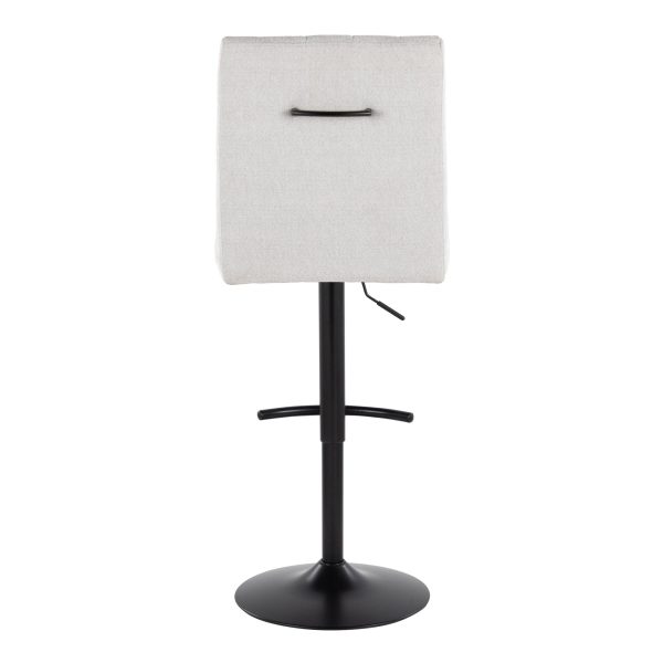 Hank Light Grey Contemporary Adjustable Barstools Set of 2 6