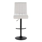 Hank Light Grey Contemporary Adjustable Barstools (Set of 2) 18 Hank Light Grey Contemporary Adjustable Barstools (Set of 2)