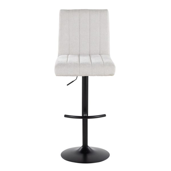 Hank Light Grey Contemporary Adjustable Barstools Set of 2 7
