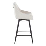 Hannah 26 Cream Fabric Black Metal Swivel Counter Stools (Set of 2) 14 Hannah 26 Cream Fabric Black Metal Swivel Counter Stools (Set of 2)