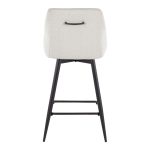 Hannah 26 Cream Fabric Black Metal Swivel Counter Stools (Set of 2) 16 Hannah 26 Cream Fabric Black Metal Swivel Counter Stools (Set of 2)