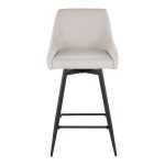 Hannah 26 Cream Fabric Black Metal Swivel Counter Stools (Set of 2) 17 Hannah 26 Cream Fabric Black Metal Swivel Counter Stools (Set of 2)