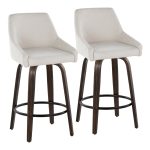 Hannah 26" Cream Fabric Swivel Counter Stools (Set of 2) 13 Hannah 26" Cream Fabric Swivel Counter Stools (Set of 2)