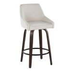 Hannah 26" Cream Fabric Swivel Counter Stools (Set of 2) 14 Hannah 26" Cream Fabric Swivel Counter Stools (Set of 2)
