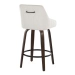 Hannah 26" Cream Fabric Swivel Counter Stools (Set of 2) 16 Hannah 26" Cream Fabric Swivel Counter Stools (Set of 2)