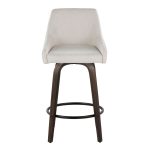Hannah 26" Cream Fabric Swivel Counter Stools (Set of 2) 18 Hannah 26" Cream Fabric Swivel Counter Stools (Set of 2)