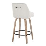 Hannah 26 Inch Cream Swivel Counter Stools (Set of 2) 15 Hannah 26 Inch Cream Swivel Counter Stools (Set of 2)