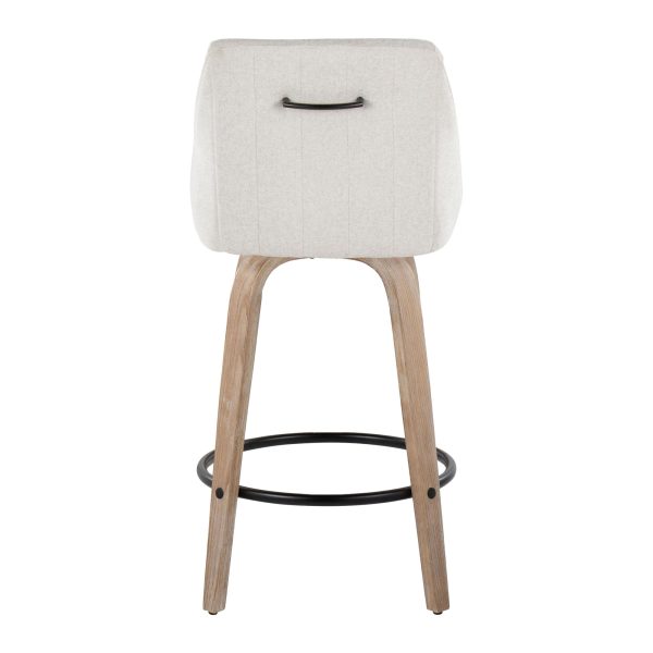 Hannah 26 Inch Cream Swivel Counter Stools Set of 2 6