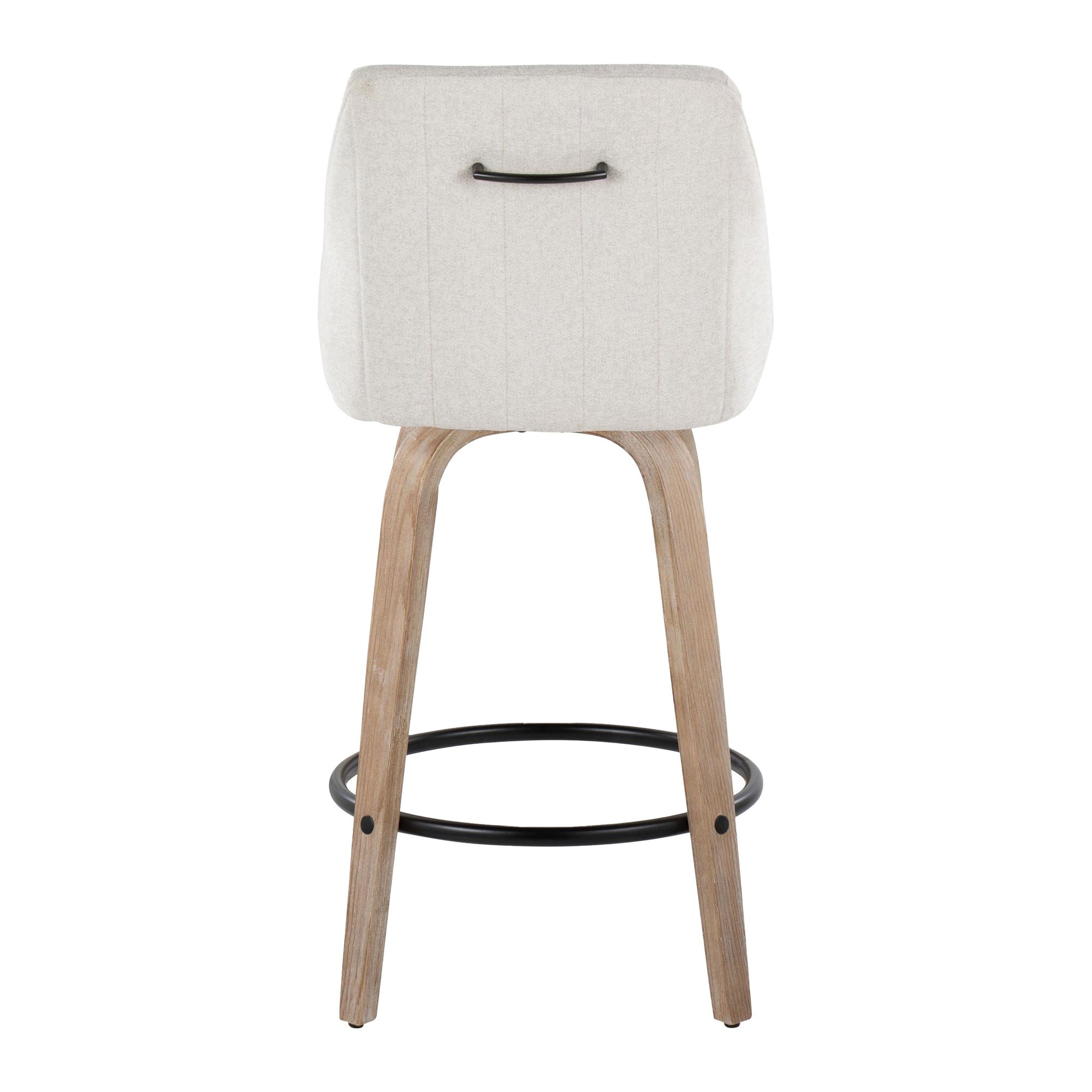 Hannah 26 Inch Cream Swivel Counter Stools (Set of 2) 7 Hannah 26 Inch Cream Swivel Counter Stools (Set of 2) - Image 7