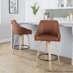 Hannah 26-Inch Transitional Camel Swivel Counter Stools (Set of 2) 10 Hannah 26-Inch Transitional Camel Swivel Counter Stools (Set of 2)