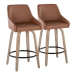 Hannah 26-Inch Transitional Camel Swivel Counter Stools (Set of 2) 12 Hannah 26-Inch Transitional Camel Swivel Counter Stools (Set of 2)