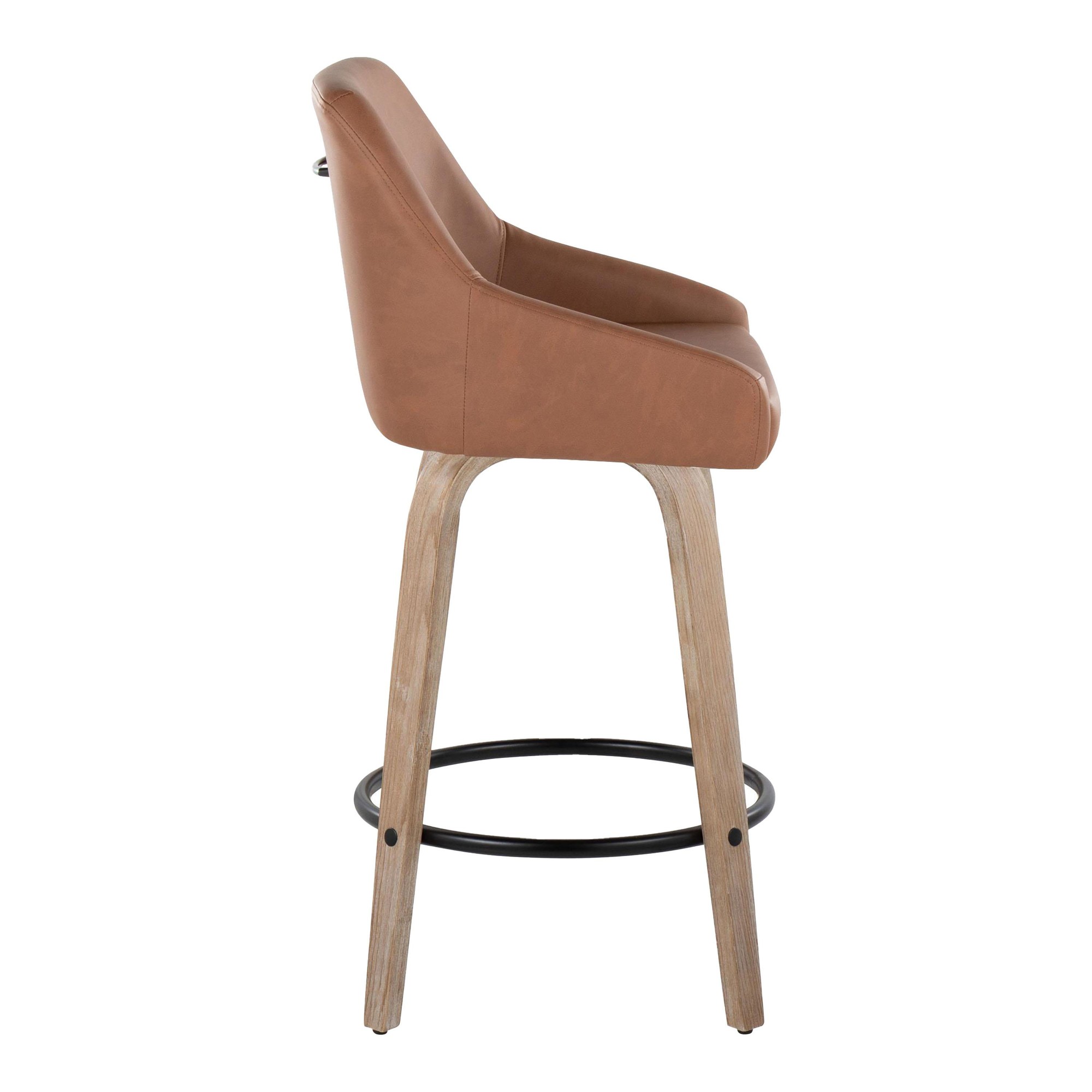 Hannah 26-Inch Transitional Camel Swivel Counter Stools (Set of 2) 5 Hannah 26-Inch Transitional Camel Swivel Counter Stools (Set of 2) - Image 5