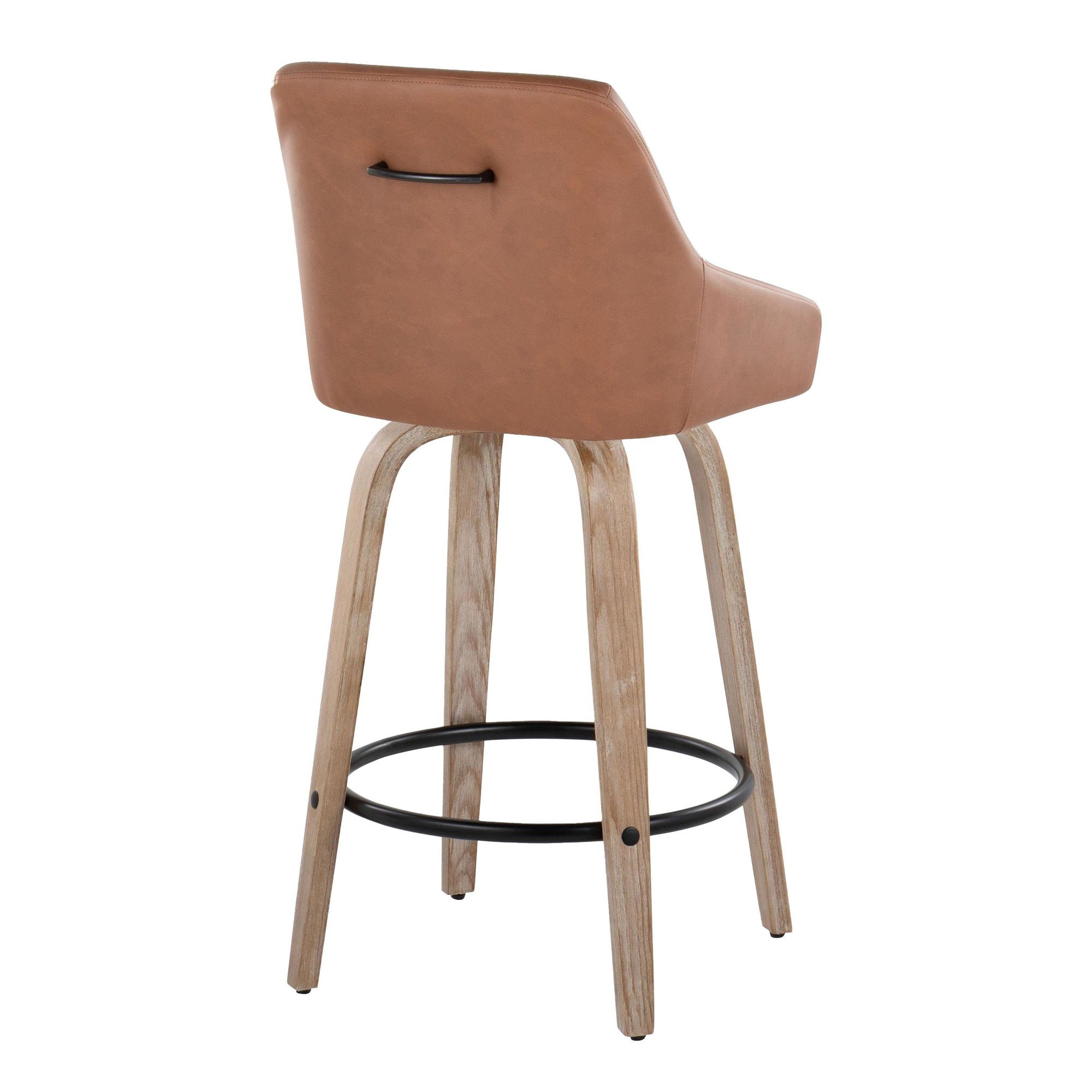 Hannah 26-Inch Transitional Camel Swivel Counter Stools (Set of 2) 6 Hannah 26-Inch Transitional Camel Swivel Counter Stools (Set of 2) - Image 6