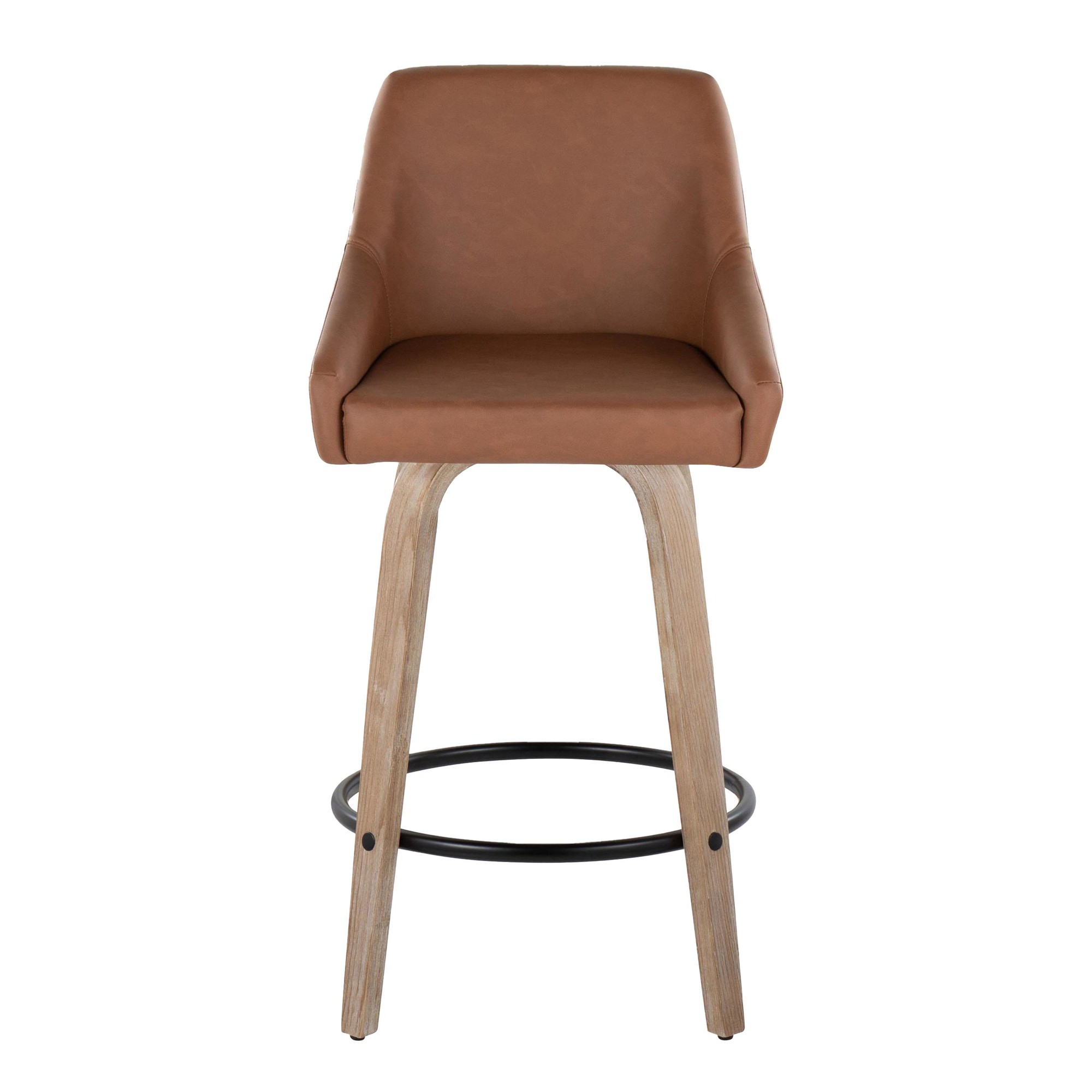 Hannah 26-Inch Transitional Camel Swivel Counter Stools (Set of 2) 8 Hannah 26-Inch Transitional Camel Swivel Counter Stools (Set of 2) - Image 8