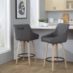 Hannah 26-Inch Transitional Swivel Counter Stool Set (Set of 2)