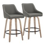 Hannah 26-Inch Transitional Swivel Counter Stool Set (Set of 2)