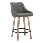 Hannah 26-Inch Transitional Swivel Counter Stool Set (Set of 2)