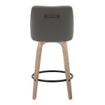 Hannah 26-Inch Transitional Swivel Counter Stool Set (Set of 2)