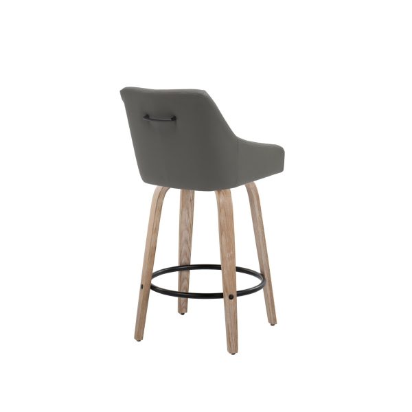 Hannah 26 Inch Transitional Swivel Counter Stool Set Set of 2 7