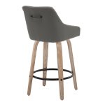 Hannah 26-Inch Transitional Swivel Counter Stool Set (Set of 2)