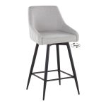 Hannah 26" Transitional Grey Fabric Counter Stools (Set of 2) 13 Hannah 26" Transitional Grey Fabric Counter Stools (Set of 2)