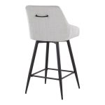 Hannah 26" Transitional Grey Fabric Counter Stools (Set of 2) 15 Hannah 26" Transitional Grey Fabric Counter Stools (Set of 2)