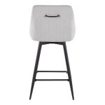 Hannah 26" Transitional Grey Fabric Counter Stools (Set of 2) 16 Hannah 26" Transitional Grey Fabric Counter Stools (Set of 2)