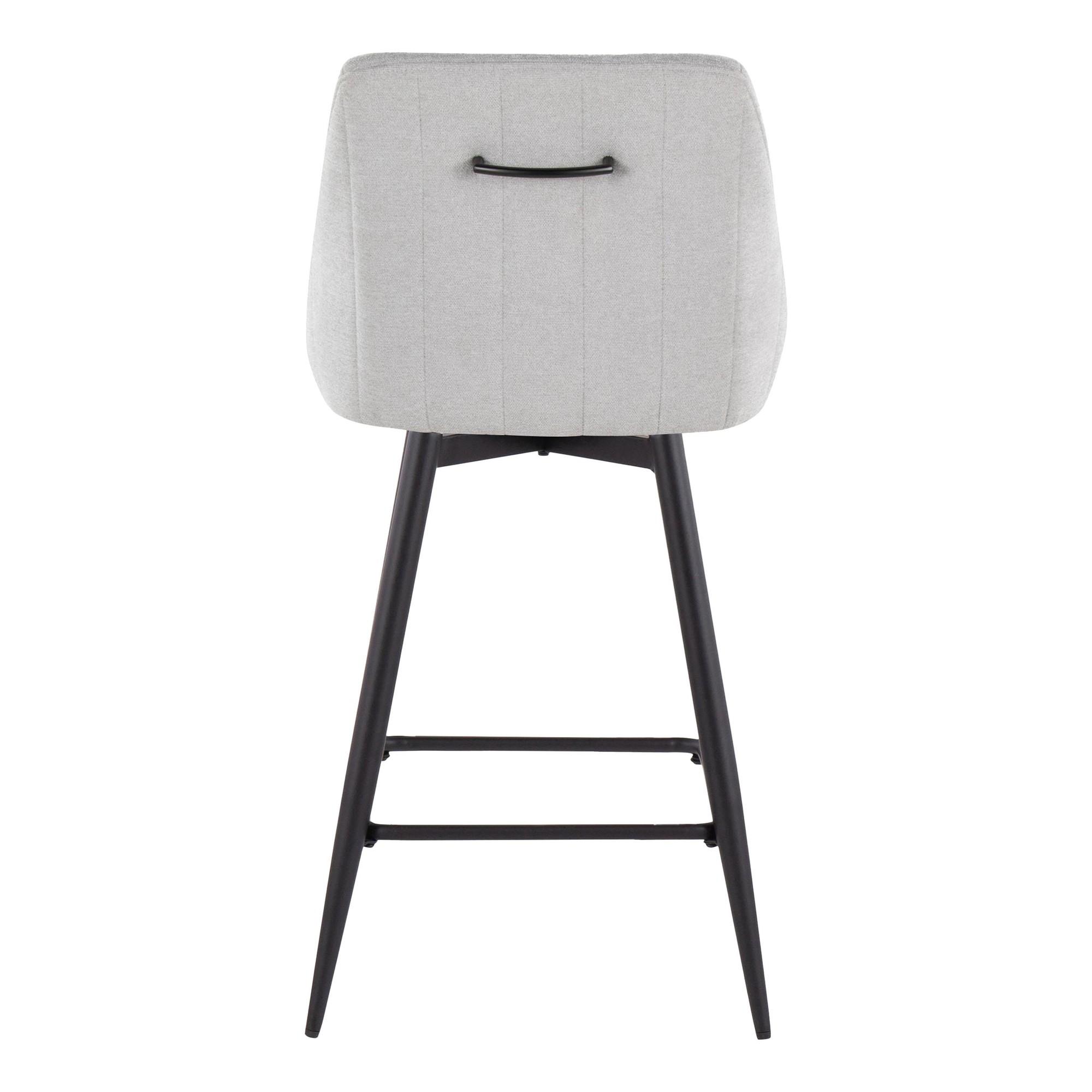 Hannah 26" Transitional Grey Fabric Counter Stools (Set of 2) 7 Hannah 26" Transitional Grey Fabric Counter Stools (Set of 2) - Image 7