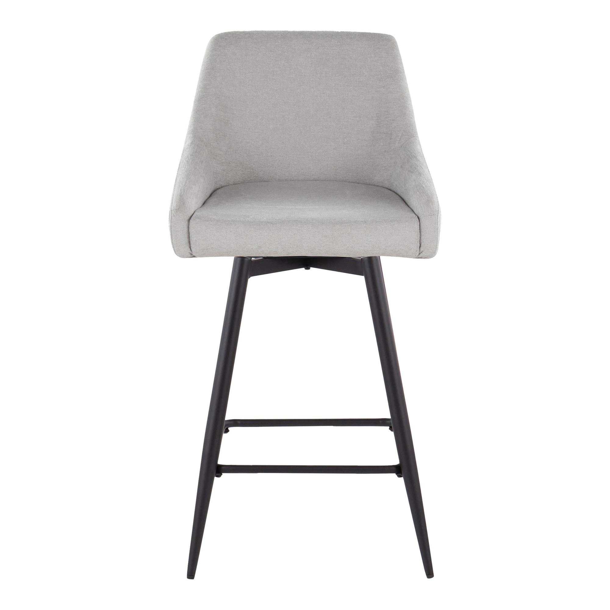 Hannah 26" Transitional Grey Fabric Counter Stools (Set of 2) 8 Hannah 26" Transitional Grey Fabric Counter Stools (Set of 2) - Image 8