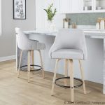 Hannah 26 Transitional Swivel Counter Stools Whitewashed Wood Grey (Set of 2) 10 Hannah 26 Transitional Swivel Counter Stools Whitewashed Wood Grey (Set of 2)