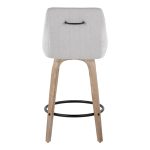 Hannah 26 Transitional Swivel Counter Stools Whitewashed Wood Grey (Set of 2) 16 Hannah 26 Transitional Swivel Counter Stools Whitewashed Wood Grey (Set of 2)