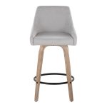 Hannah 26 Transitional Swivel Counter Stools Whitewashed Wood Grey (Set of 2) 17 Hannah 26 Transitional Swivel Counter Stools Whitewashed Wood Grey (Set of 2)