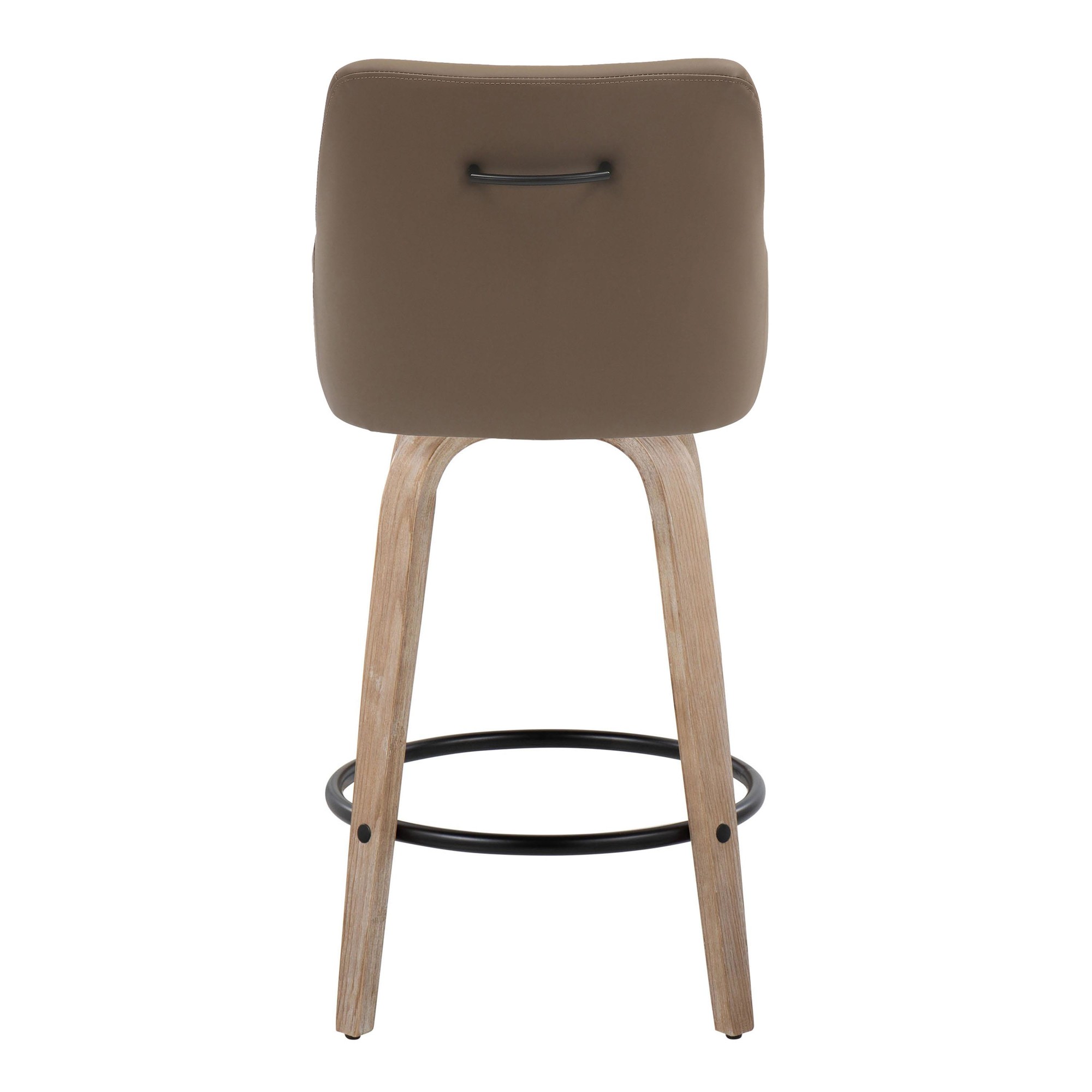 Hannah 26" Transitional Whitewashed Wood Counter Stools (Set of 2) 6 Hannah 26" Transitional Whitewashed Wood Counter Stools (Set of 2) - Image 6