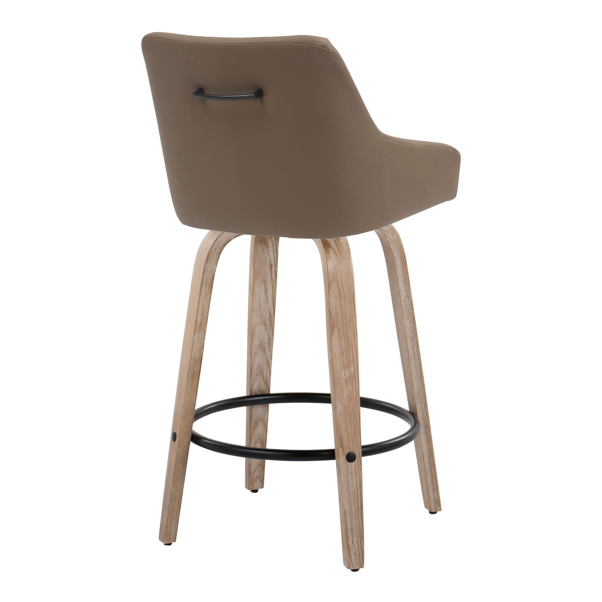 Hannah 26" Transitional Whitewashed Wood Counter Stools (Set of 2) 9 Hannah 26" Transitional Whitewashed Wood Counter Stools (Set of 2) - Image 9